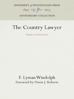 cover image of The Country Lawyer